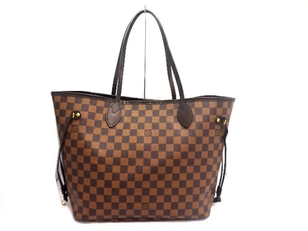 Louis Vuitton Damier Tote Bag Neverfull Brown